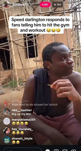“My 18-room mansion has made me lose weight, even though I’m always at the construction site. I should have just built a three-bedroom flat. I regret building this mansion, it was because of my ex-girlfriend, Chinasa, that I went this far.”— Speed Darlington cr!es out