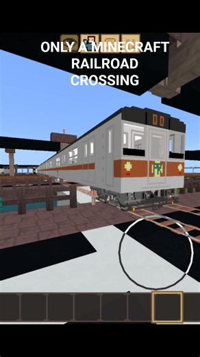 Only a Minecraft RAILROAD CROSSING!! #trend #train #shorts #minecraft