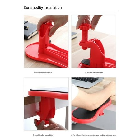 pitrice Arm Rest Support for Computer Desk Ergonomic Adjustable Desk Armrest Extender for Home and Office Blank - Walmart.ca