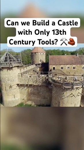 Can we Build a Castle with Only 13th Century Tools? 🏰🕰️ #building #castle #fortress