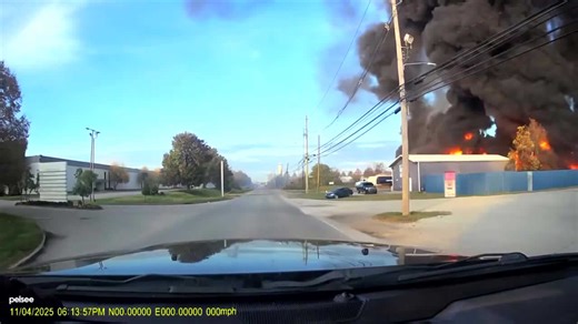 Dash camera footage shows the moment a UPS cargo plane crashes in Kentucky, United States