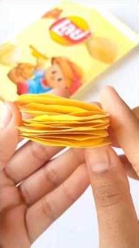 DIY Lay's potato chip bag from paper (ending part)
