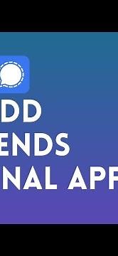 How to add friends on signal app