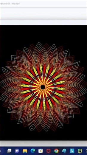 How to make flower using python #python #coding #programming #flowers