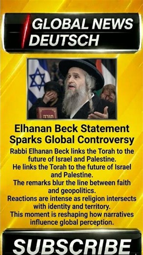Rabbi’s Shocking Claim Sparks Global Debate on Israel & Palestine