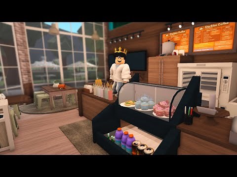 building a COFFEE SHOP in my NEW BLOXBURG OUTLET MALL