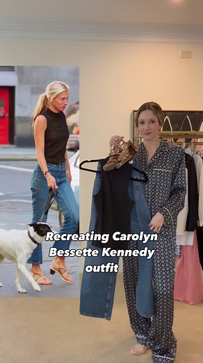 Easy ootd you already own! Comment CBK to shop timeless pieces. Doggie sold separately! ❤️ Quick notes about her style based on my research: almost no makeup just a pop of red lipstick occasionally! Accessories-oval sunnies, dark lens Minimal jewelry except Cartier leather watch bags of choice-Hermes Birkin 40 color palette-black, white, camel, Leopard print 🥰 Silhouette- sleek, simple, 90’s Shoes-loafers, block heels, knee high boots, sneakers, sling back heels…flip flops 😜 #pinterestaestheti