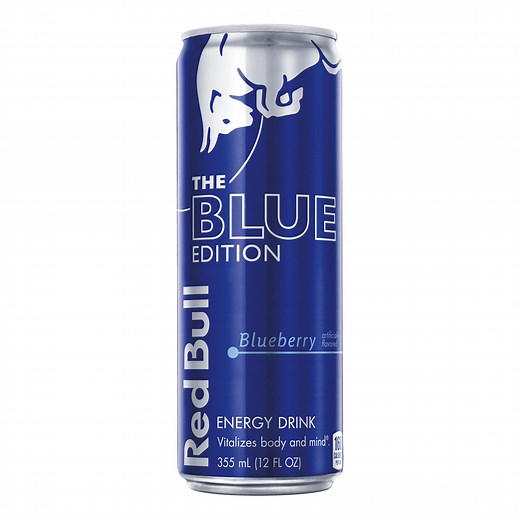Red Bull Blue Edition Energy Drink, Blueberry, 114mg Caffeine, 12 fl. oz. Can