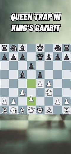 Black’s Queen Falls in the King’s Gambit – Must-Know Trap! #chess #chessshorts