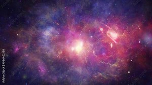 Dynamic Nebula Animation in 4K - Colorful and Ethereal Cosmic Patterns with Enigmatic Swirls for Sci-Fi Projects and Visual Effects Stock Video
