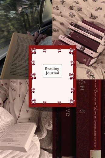 Printable Dark Cherry Reading Journal Ultimate Digital Book Tracker Yearly Monthly Reading Log Book Review Template Book Club Planner PDF - Etsy