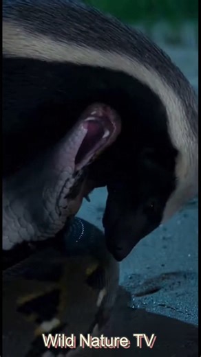 Honey Badger vs Python (Night River) Python chose night mode 🌙🐍 Honey badger chose chaos mode 🦡 Lights off. Fear off. Nature said: bad idea. Darkness hides nothing here. Pressure tightens fast. Fear pushes harder. No escape plan. Only resistance. The night watches everything. #viralnature #wildshorts #animalshorts #natureclips #explorewild | Wild Nature TV
