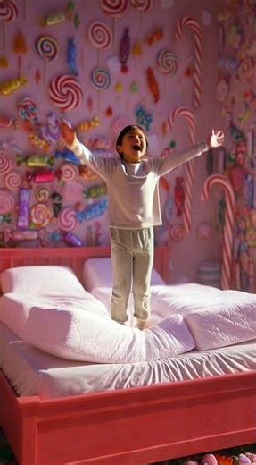 This Kid WON'T Stop Jumping in the Candy Room?! 🤣 #viral