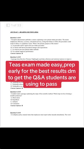 #TEAS2026 #TEAStestprep #TEASstudent #TEASquestions #ATIteas