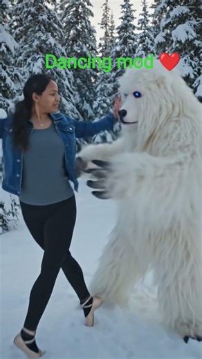 dancing mod snow me dance kar rahe hai 🥰#shortvideo #aishorts