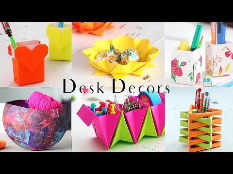 6 Easy Desk Decors | Paper Craft Ideas | Compilation