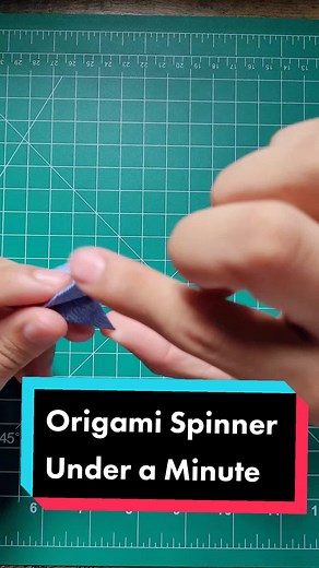 Really easy to make Origami spinner with practice can even be done in 30 seconds or less. #origamipaper #origami #origamitutorials #origamispinner #spinner #easytomake #fyp #fypシ #fypage #fypシ゚viral #video #tutorial #origamidepapel