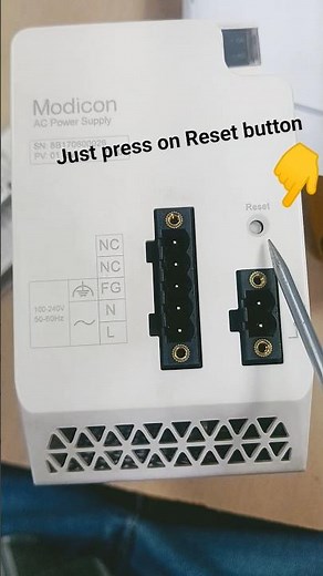 How to reset PLC, Modicon AC supply. #plcmodule #plc #scada #powerplant #module