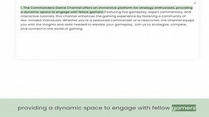 a dynamic space to engage with fellow gamers. Featuring live gameplay, expert commentary, and intera