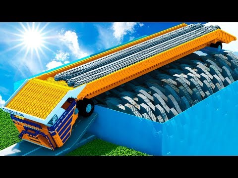 TESTING LONG CARS vs GIANT SHREDDER in Teardown