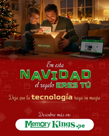 ✨ 𝗘𝗻 𝗲𝘀𝘁𝗮 𝗡𝗮𝘃𝗶𝗱𝗮𝗱, 𝗲𝗹 𝗿𝗲𝗴𝗮𝗹𝗼 𝗲𝗿𝗲𝘀 𝘁𝘂́ ✨ En Memory Kings, la tecnología está hecha para sorprenderte y hacer de tu día uno más fácil. Regálate eso que tanto esperaste o el detalle perfecto para alguien especial 🎁 . Deja que la tecnología haga su magia. ¡Celebra con nosotros! 🎉🎅🏼 🚛 𝗥𝗲𝗮𝗹𝗶𝘇𝗮𝗺𝗼𝘀 𝗲𝗻𝘃í𝗼𝘀 𝗱𝗶𝗮𝗿𝗶𝗼𝘀 𝗮 𝘁𝗼𝗱𝗼 𝗲𝗹 𝗣𝗲𝗿𝘂́ 𝗘𝗻𝗰𝘂𝗲́𝗻𝘁𝗿𝗮𝗹𝗼 𝗮𝗾𝘂í 𝗲𝗻 𝗠𝗲𝗺𝗼𝗿𝘆 𝗞𝗶𝗻𝗴𝘀 👉👉 https://mkp.pe/4p2nwvh 𝗣𝗮𝗿𝗮 𝗰𝘂𝗮𝗹𝗾𝘂𝗶