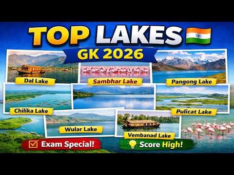 Top Lakes of India Explained | GK for School Students & SSC UPSC Aspirants