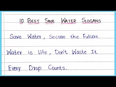 10 Powerful Save Water Slogans 💧 | Save Water Save Life | World Water Day