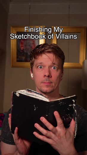 Finishing up my sketchbook of villains (almost) #art #sketchbook #painting