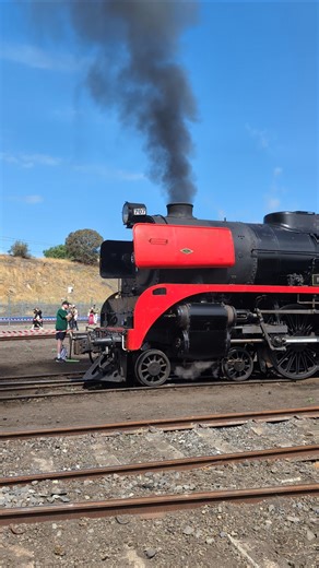 707 operations R class Steam locomotive at Newport Workshops open day #steamrailway #steamtrain