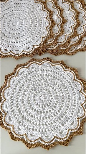 Sousplat de Crochê Lovely Luxo 💛 #crochet