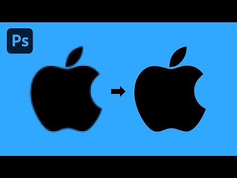 Convert Low-res Raster image to High-res Vector in Photoshop