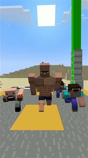 Noob vs Notch vs Steve vs Villager Speed Race in Minecraft! #minecraft #shorts