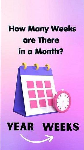 How Many Weeks are There In a Month? #conversion