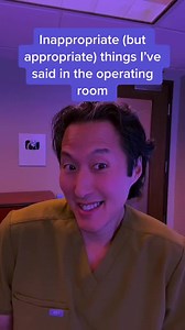10K views · 220 reactions | Here are some explanations: In order: The nurse ties the back of the surgical gown; A "lap" is short for a lap sponge and I use a "wet lap" to clean; "Doing Dr. Gold" is short for "Helping Dr. Gold with surgery"; I sit on a rolling stool sometimes and I ask the nurse to push it in when needed  | Dr. Anthony Youn | Facebook