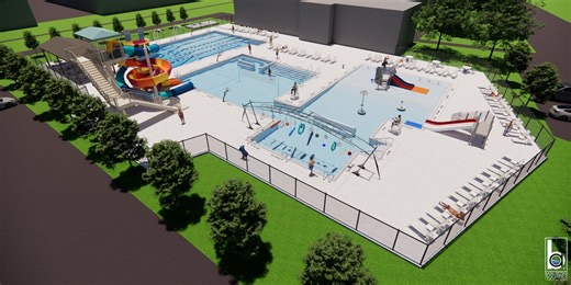 Bay County marks start of construction on community center pool