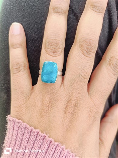 Handmade Rectangle Chrysocolla Gemstone Ring: 925 Sterling Silver Ring Jewelry - Etsy