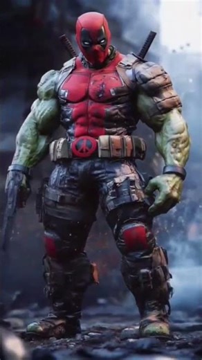 Hulk + Deadpool = Hulkpool 🔥 | Savage Meets Crazy #youtubeshorts #avengers #hulkshorts