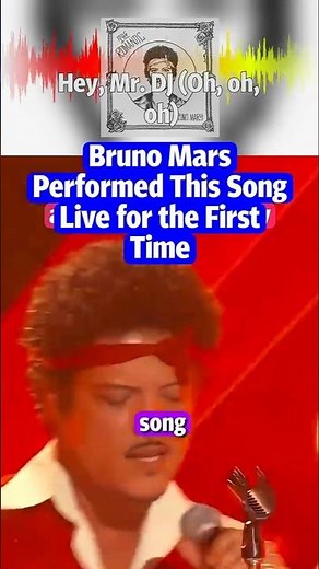 Bruno Mars Performed This Song Live for the First Time 🎤