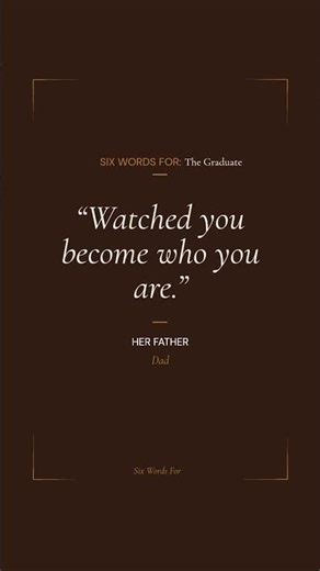 Six Words For: The Graduate