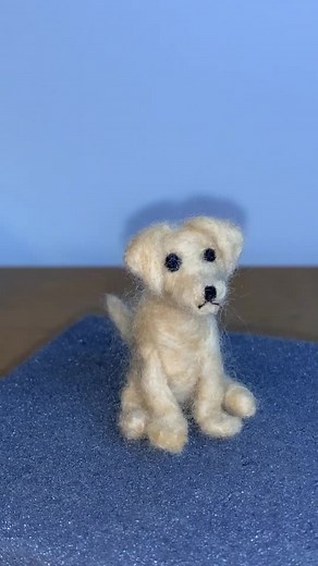 ASMR Needle Felted Labrador 🤎 #NeedleFelting #FeltedDog #Wool #FeltedPet #Trending #ForYouPage