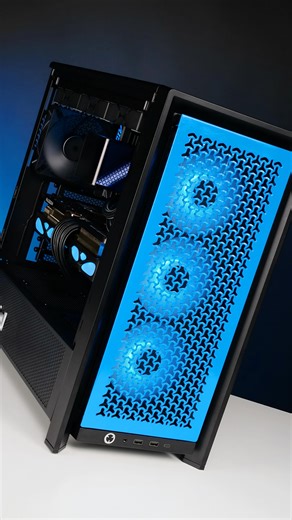 My latest beast of a custom PC build celebrating the launch of the brand new DDR5 Pro OC Gaming Memory from legends @crucial_memory – the ultimate upgrade for gamers who demand speed AND swagger! 🔥 This rig is a total showstopper: sleek black chassis with cyberpunk vibes, glowing blue accents from the RGB fans with matching colour-correct, custom painted panels by @popoffpaints, a powerhouse @AMD Ryzen 7 9800x3d, Radeon RX 9070XT GPU tearing through frames, and liquid cooling keeping it frosty 