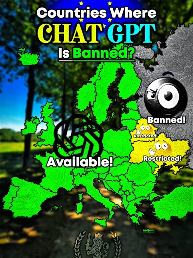 I didn't expect that from Russia🗿💔• //Countries Where Chat GPT is banned🇪🇺//• #algeriamap16 #europe #maps #chatgpt #russia