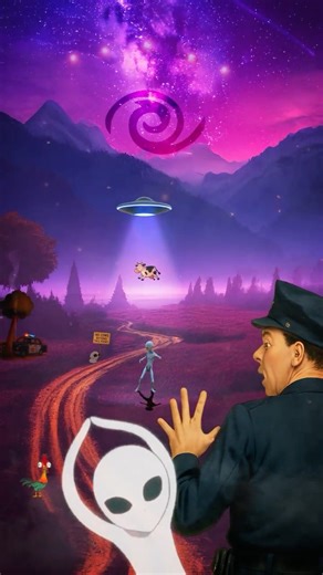 Distraction Cow UFO - #animation #retro #shortvideo #cartoon