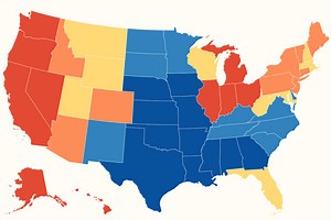 US gas prices map shows states where costs surpass $5