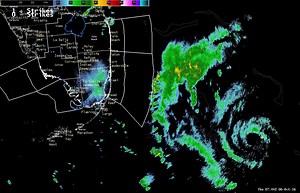 Eye of Hurricane Matthew now present on Miami radar. Outer rain bands approaching the East Coast and will arrive around 6AM. | US National Weather Service Miami Florida