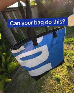 Spacious, functional and every bag has an original design. This extra large tote is packed with pockets and made from durable recycled billboards. It's perfect for your next adventure. | RAREFORM