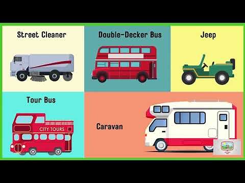 First 100 Vehicles Names In English With Pictures - Learn Vehicles Names In English Transportation