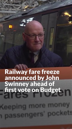 Rail fare freeze announced by John Swinney ahead of first vote on Budget