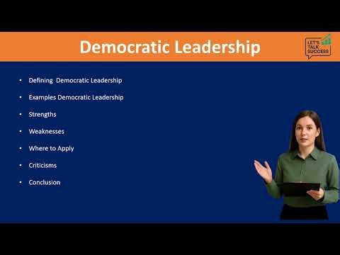 Democratic Leadership #Leadership #DemocraticLeadership #Management #Teamwork #LetsTalkSuccess