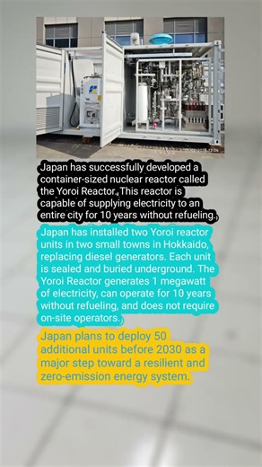 Japan’s Yoroi Micro Nuclear Reactor: 10 Years of Power Without Refueling
